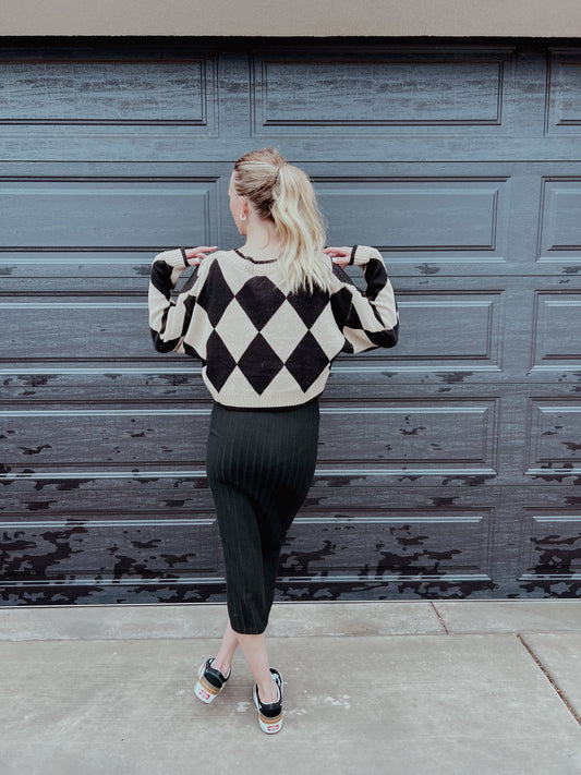 Checkered Out cardigan