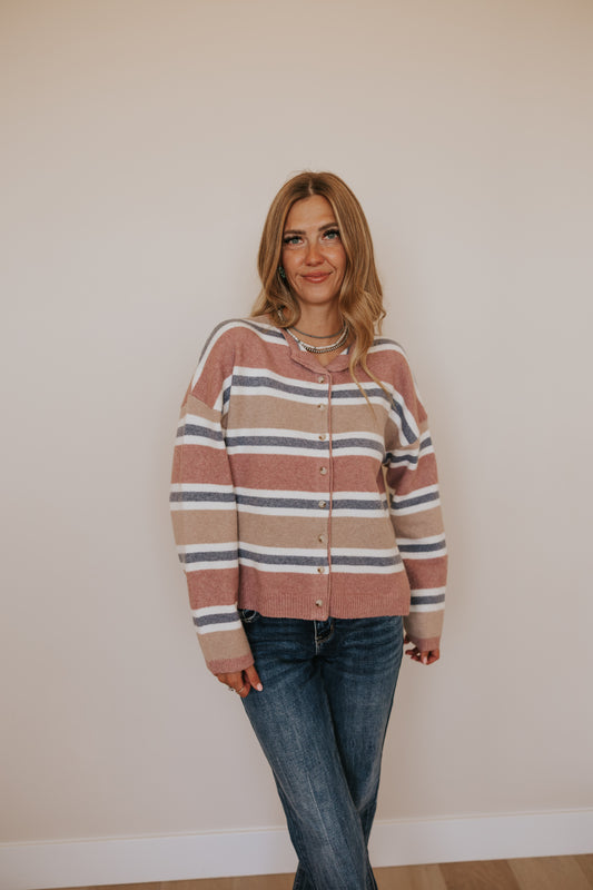 RYLEE STRIPE CARDIGAN