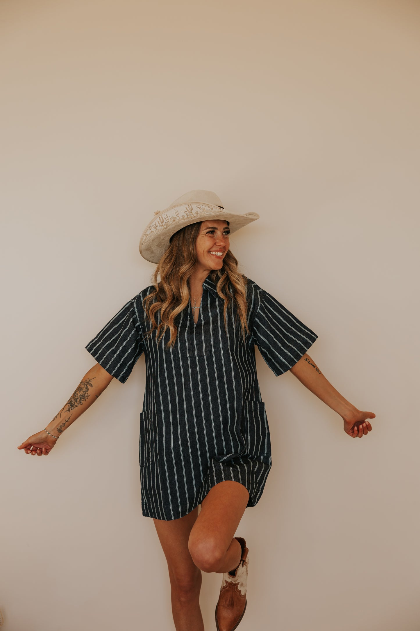DENIM DAZE MINI DRESS