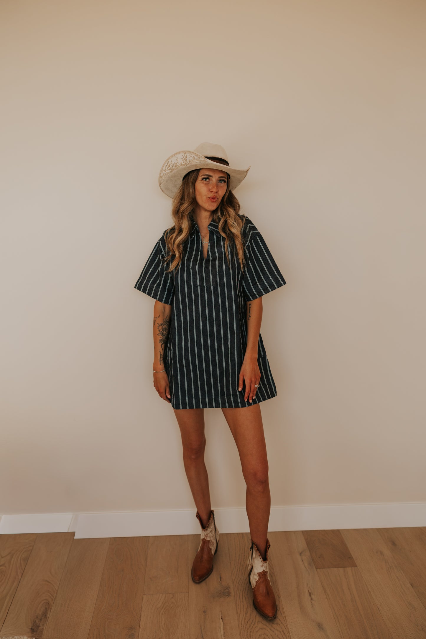 DENIM DAZE MINI DRESS
