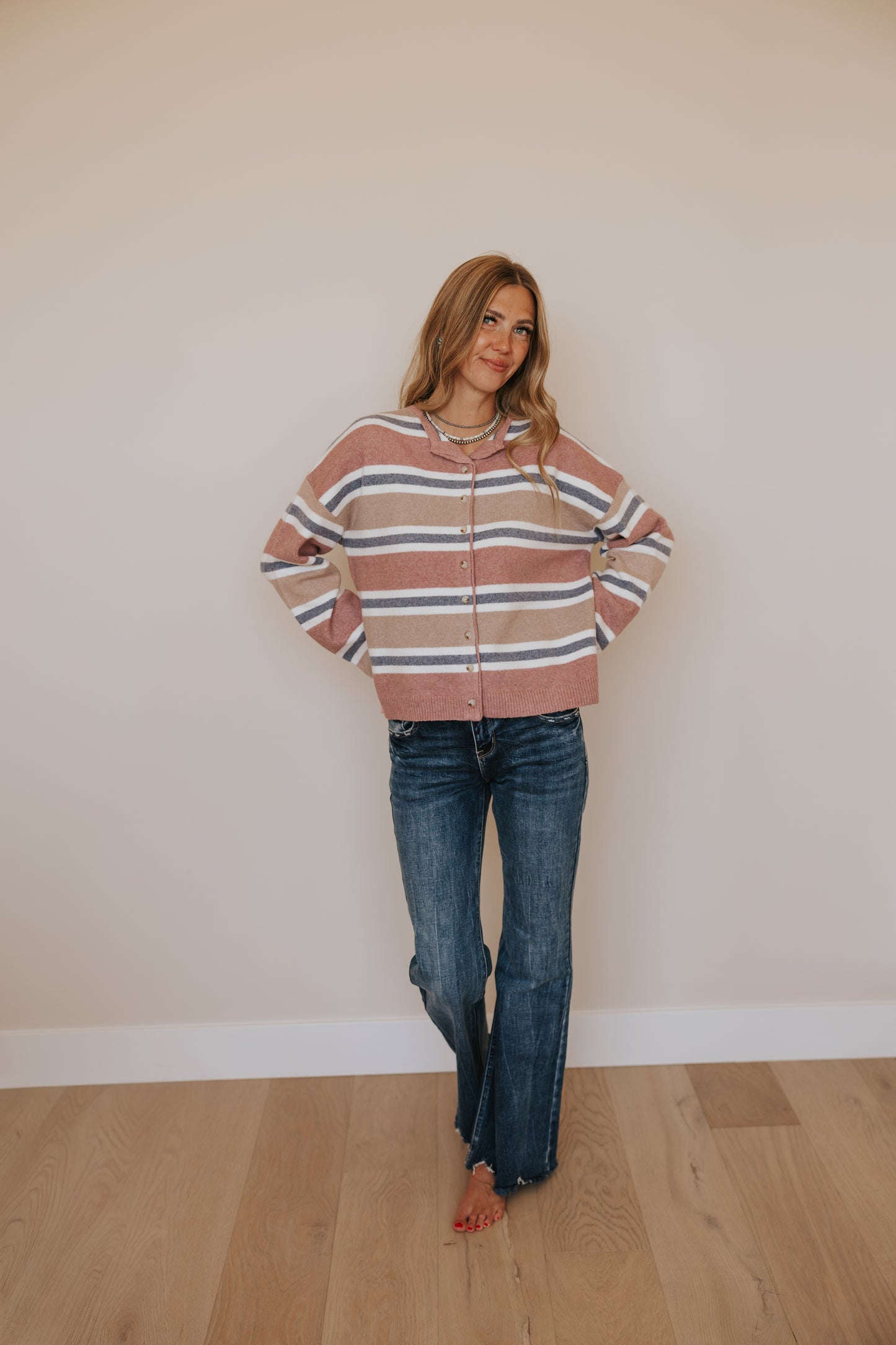 RYLEE STRIPE CARDIGAN