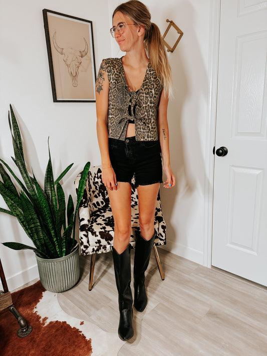 Catlyn Leopard Vest