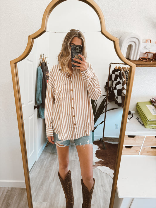 TK Stripe Button Up